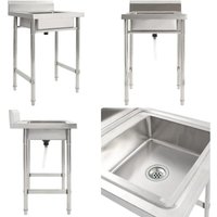 Vidaxl - Küchenspüle Einzelbecken Edelstahl - Küchenspüle - Küchenspülen - Home & Living - Silber von VIDAXL