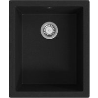 Riceel - vidaXL Küchenspüle mit Überlauf Schwarz Granit von RICEEL