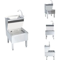 Küchenspülen & Spülbecken - Living Gastro-Handwaschbecken mit Wasserhahn Freistehend Edelstahl - Silber von VIDAXL