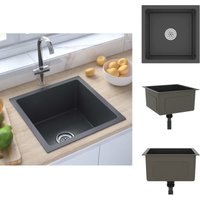 Küchenspülen & Spülbecken - Living Handgemachte Einbauspüle Schwarz Edelstahl - Schwarz von VIDAXL