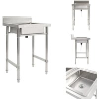 Vidaxl - Küchenspülen & Spülbecken - Living Küchenspüle Einzelbecken Edelstahl - Silber von VIDAXL