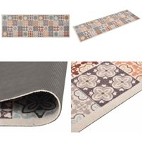 Küchenteppich Waschbar Mosaik Mehrfarbig 60x180 cm - Bodenmatte - Küchenläufer - Wohnzimmerteppich - Teppich Muster - Multifarbenes Muster - Home & Küchenteppich Waschbar Mosaik Mehrfarbig 60x180 cm - Bodenmatte - Küchenläufer - Wohnzimmerteppich - Teppich Muster - Multifarbenes Muster - Home & von VIDAXL