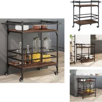 Vidaxl - Küchenwagen Braun Eichen-Optik 82x40x78,5 cm Holzwerkstoff - Küchentisch - Küchenschrank - Kücheninsel - Holztisch - Esstisch Vidaxl - Küchenwagen Braun Eichen-Optik 82x40x78,5 cm Holzwerkstoff - Küchentisch - Küchenschrank - Kücheninsel - Holztisch - Esstisch von VIDAXL