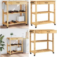 Küchenwagen MONZA 84x40x90 cm Massivholz Kiefer - Holz Küchenwagen - Küchenschrank - Kiefernholzküche - Vintage Möbel - Retro Stil - Home & Living Küchenwagen MONZA 84x40x90 cm Massivholz Kiefer - Holz Küchenwagen - Küchenschrank - Kiefernholzküche - Vintage Möbel - Retro Stil - Home & Living von VIDAXL