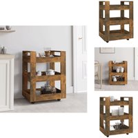 Küchenwagen Räuchereiche 60x45x80 cm Holzwerkstoff - Küchenwagen - Kücheninsel - Holzwerkstoff - Küchengeräte - Möbel Küchenwagen Räuchereiche 60x45x80 cm Holzwerkstoff - Küchenwagen - Kücheninsel - Holzwerkstoff - Küchengeräte - Möbel von VIDAXL
