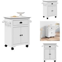 Küchenwagen bodo Weiß 72x45x80 cm - Küchenwagen - Küchenregal - Beistellwagen - Gemüsewagen von VIDAXL
