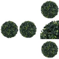 Vidaxl - Künstliche Buchsbaumkugeln 2 Stk. 45 cm - Künstliche Pflanze - Buchsbaum - Küstnerpflanzens - Gartendekoration - Dekopflanzen von VIDAXL