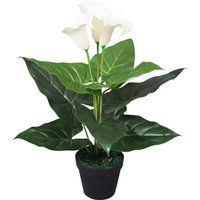 Künstliche Calla-Lilie mit Topf 45 cm Weiß Vidaxl von VIDAXL