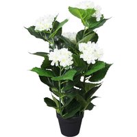 Bonnevie - Künstliche Hortensie mit Topf 60 cm Weiß vidaXL340804 von BONNEVIE