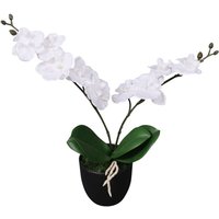 Künstliche Orchidee mit Topf 30 cm Weiß vidaXL325282 von BONNEVIE