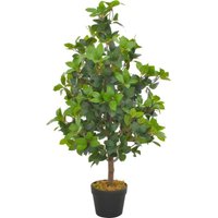 Künstliche Pflanze Lorbeerbaum mit Topf Grün 90 cm Vidaxl von VIDAXL