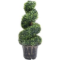 Vidaxl - Künstlicher Buchsbaum mit Topf Spiralform Grün 89 cm von VIDAXL