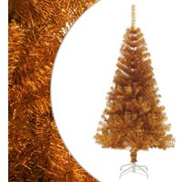 vidaXL Künstlicher Weihnachtsbaum mit Ständer Gold 120 cm PET von VIDAXL
