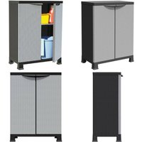 Kunststoffschrank 68x39x92 cm Rattan-Design - Aufbewahrungsbox - Garderobe - Schuhschrank - Werkzeugschrank - Plastikmöbel - Home & Living von VIDAXL