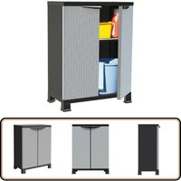 Kunststoffschrank 68x39x92 cm Rattan-Design - Aufbewahrungsbox - Garderobe - Schuhschrank - Werkzeugschrank - Plastikmöbel von VIDAXL