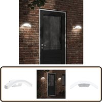 Vidaxl - LED-Außenwandleuchte mit Sensor Weiß Aludruckguss - LED-Lampe - Außenleuchte - Bewegungsmelder - Wandleuchte - Sicherheitslicht von VIDAXL