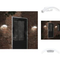 Vidaxl - LED-Außenwandleuchte mit Sensor Weiß Aludruckguss - LED-Lampe - Außenleuchte - Bewegungsmelder - Wandleuchte - Sicherheitslicht von VIDAXL