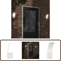 LED-Außenwandleuchte mit Sensor Weiß Aludruckguss - LED-Lampe - Bewegungsmelder - Außenscheinwerfer - Gartenbeleuchtung - Wandleuchte von VIDAXL