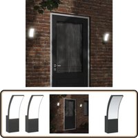 LED-Außenwandleuchten 2 Stk. Schwarz Aluminiumdruckguss - LED-Lampe - Außenleuchte - Wandleuchte - Gartenbeleuchtung - Terrasse Beleuchtet von VIDAXL