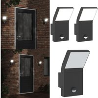 LED-Außenwandleuchten mit Sensor 2 Stk. Schwarz Aludruckguss - LED-Lampe - Außenleuchte - Wandleuchte - Bewegungsmelder - Gartenbeleuchtung - Home & LED-Außenwandleuchten mit Sensor 2 Stk. Schwarz Aludruckguss - LED-Lampe - Außenleuchte - Wandleuchte - Bewegungsmelder - Gartenbeleuchtung - Home & von VIDAXL