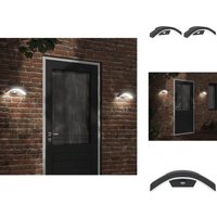 Vidaxl - LED-Außenwandleuchten mit Sensor 2 Stk. Schwarz Aludruckguss - LED-Lampe - Außenleuchte - Wandleuchte - Bewegungsmelder - Sensoreinrichtung Vidaxl - LED-Außenwandleuchten mit Sensor 2 Stk. Schwarz Aludruckguss - LED-Lampe - Außenleuchte - Wandleuchte - Bewegungsmelder - Sensoreinrichtung von VIDAXL