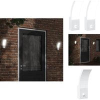 Vidaxl - LED-Außenwandleuchten mit Sensor 2 Stk. Weiß Aludruckguss - LED-Lampe - Außenleuchte - Wandleuchte - Bewegungsmelder - Sensoreinrichtung von VIDAXL