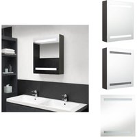 LED-Bad-Spiegelschrank Anthrazit 50x14x60 cm - LED-Spiegelschrank - Badezimmermöbel - Kosmetikspiegel - Wandregal - Aufbewahrungsschrank LED-Bad-Spiegelschrank Anthrazit 50x14x60 cm - LED-Spiegelschrank - Badezimmermöbel - Kosmetikspiegel - Wandregal - Aufbewahrungsschrank von VIDAXL