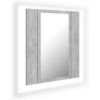 Vidaxl - LED-Bad-Spiegelschrank Betongrau 40x12x45 cm Acryl von VIDAXL