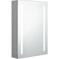 LED-Spiegelschrank,Bad Spiegelschrank fürs Bad Betongrau 50x13x70 cm vidaXL von BONNEVIE