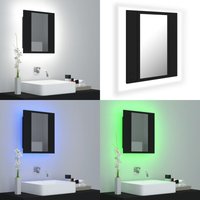 Vidaxl - LED-Bad-Spiegelschrank Schwarz 40x12x45 cm Acryl - LED-Spiegelschrank - Badezimmerspiegel - Acrylspiegel - Schwarzer Spiegelschrank von VIDAXL