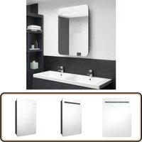Vidaxl - LED-Bad-Spiegelschrank Schwarz 60x11x80 cm - LED-Spiegelschrank - Badezimmerspiegel - Kosmetikspiegel - Wandregal - Aufbewahrungsschrank von VIDAXL