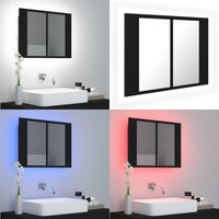 LED-Bad-Spiegelschrank Schwarz 60x12x45 cm Acryl - LED-Spiegelschrank - Badezimmerspiegel - Acrylspiegel - Schwarzer Spiegelschrank - Spiegelschrank LED-Bad-Spiegelschrank Schwarz 60x12x45 cm Acryl - LED-Spiegelschrank - Badezimmerspiegel - Acrylspiegel - Schwarzer Spiegelschrank - Spiegelschrank von VIDAXL
