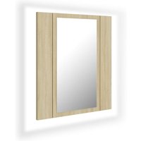 Vidaxl - LED-Bad-Spiegelschrank Sonoma-Eiche 40x12x45 cm Acryl von VIDAXL