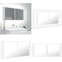 Vidaxl - LED-Bad-Spiegelschrank Weiß 100x12x45 cm Acryl - LED-Spiegelschrank - Badezimmerspiegel - rgb Beleuchtung - Armaturerschrank Vidaxl - LED-Bad-Spiegelschrank Weiß 100x12x45 cm Acryl - LED-Spiegelschrank - Badezimmerspiegel - rgb Beleuchtung - Armaturerschrank von VIDAXL