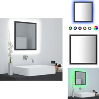 LED-Badspiegel Grau 40x8,5x37 cm Acryl - LED-Spiegel - Badspiegel - Badezimmerspiegel - rgb Beleuchtung - Grau von VIDAXL
