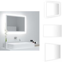 LED-Badspiegel Weiß 60x8,5x37 cm Acryl - LED-Badspiegel - Wandspiegel - Badezimmerspiegel - Spiegelschrank - Weißes Möbelstück von VIDAXL