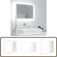 LED-Badspiegel Weiß 60x8,5x37 cm Acryl - LED-Badspiegel - Wandspiegel - Badezimmerspiegel - Spiegelschrank - Weißes Möbelstück LED-Badspiegel Weiß 60x8,5x37 cm Acryl - LED-Badspiegel - Wandspiegel - Badezimmerspiegel - Spiegelschrank - Weißes Möbelstück von VIDAXL