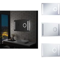 LED-Badspiegel mit Berührungssensor 100x60 cm - LED-Spiegel - Badezimmer Spiegel - Kosmetikspiegel - Touch Sensor - Silberner Spiegel von VIDAXL