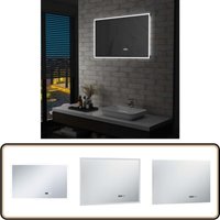 Vidaxl - LED-Badspiegel mit Berührungssensor und Zeitanzeige 100x60 cm - LED-Spiegel - Badezimmerspiegel - Kosmetikspiegel - Spiegelschrank von VIDAXL
