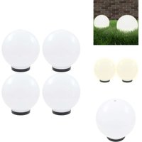 Vidaxl - LED-Gartenleuchten 4 Stk. Kugelförmig 25 cm pmma - led Gartenleuchte - Outdoor Beleuchtung - Gartendeko - Kunststoff Gartenlicht von VIDAXL