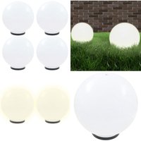 LED-Gartenleuchten 4 Stk. Kugelförmig 40 cm PMMA - LED Gartenleuchte - Outdoor Beleuchtung - Gartendeko - Kunststoff Gartenlicht - Wandleuchte Garten von VIDAXL