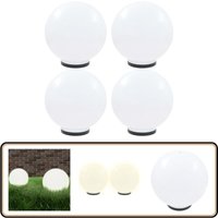 LED-Gartenleuchten 4 Stk. Kugelförmig 40 cm pmma - led Gartenleuchte - Outdoor Beleuchtung - Gartendeko - Kunststoff Gartenlicht - Wandleuchte Garten von VIDAXL