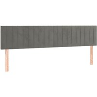 LED Kopfteil Hellgrau 160x5x78/88 cm Samt vidaXL LED Kopfteil Hellgrau 160x5x78/88 cm Samt vidaXL von VIDAXL