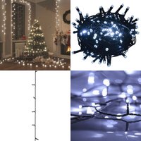 LED-Lichterkette mit 150 LEDs Kaltweiß 15 m PVC - Weihnachtsdeko - LED-Lichtring - Lichterkette - Festliche Beleuchtung - Dekorative Beleuchtung von VIDAXL