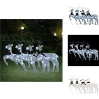 Vidaxl - LED-Rentiere 4 Stk. Weiß 80 LEDs - Weihnachtliche Deko - LED-Beleuchtung - Rentierfigur - Outdoor Dekoration - Winterdeko Vidaxl - LED-Rentiere 4 Stk. Weiß 80 LEDs - Weihnachtliche Deko - LED-Beleuchtung - Rentierfigur - Outdoor Dekoration - Winterdeko von VIDAXL