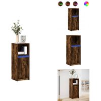 LED-Sideboard Räuchereiche 38x34x100 cm Holzwerkstoff - Sideboard - Sideboards - Kommode - Anrichte von VIDAXL