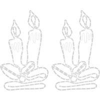 LED-Silhouetten 2 Stk. Weihnachtskerzen mit 144 LEDs 70x42 cm vidaXL von VIDAXL