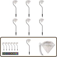 LED-Solarleuchten 6 Stk. 9x7,8x29,5 cm - Solarleuchte - Gartenleuchte - Außeleuchte - LED-Lampe - Sonnenenergie von VIDAXL