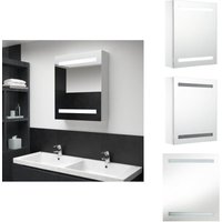 Vidaxl - LED-Spiegelschrank 50x13,5x60 cm - LED-Spiegelschrank - Badezimmerspiegel - Kosmetikspiegel - Aufbewahrungsschrank - Badespiegel von VIDAXL