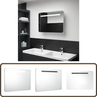 LED-Spiegelschrank 80x9,5x55 cm - LED-Spiegelschrank - Badezimmerspiegel - Kosmetikspiegel - Spiegelschrank Weiß - Badespiegel LED-Spiegelschrank 80x9,5x55 cm - LED-Spiegelschrank - Badezimmerspiegel - Kosmetikspiegel - Spiegelschrank Weiß - Badespiegel von VIDAXL